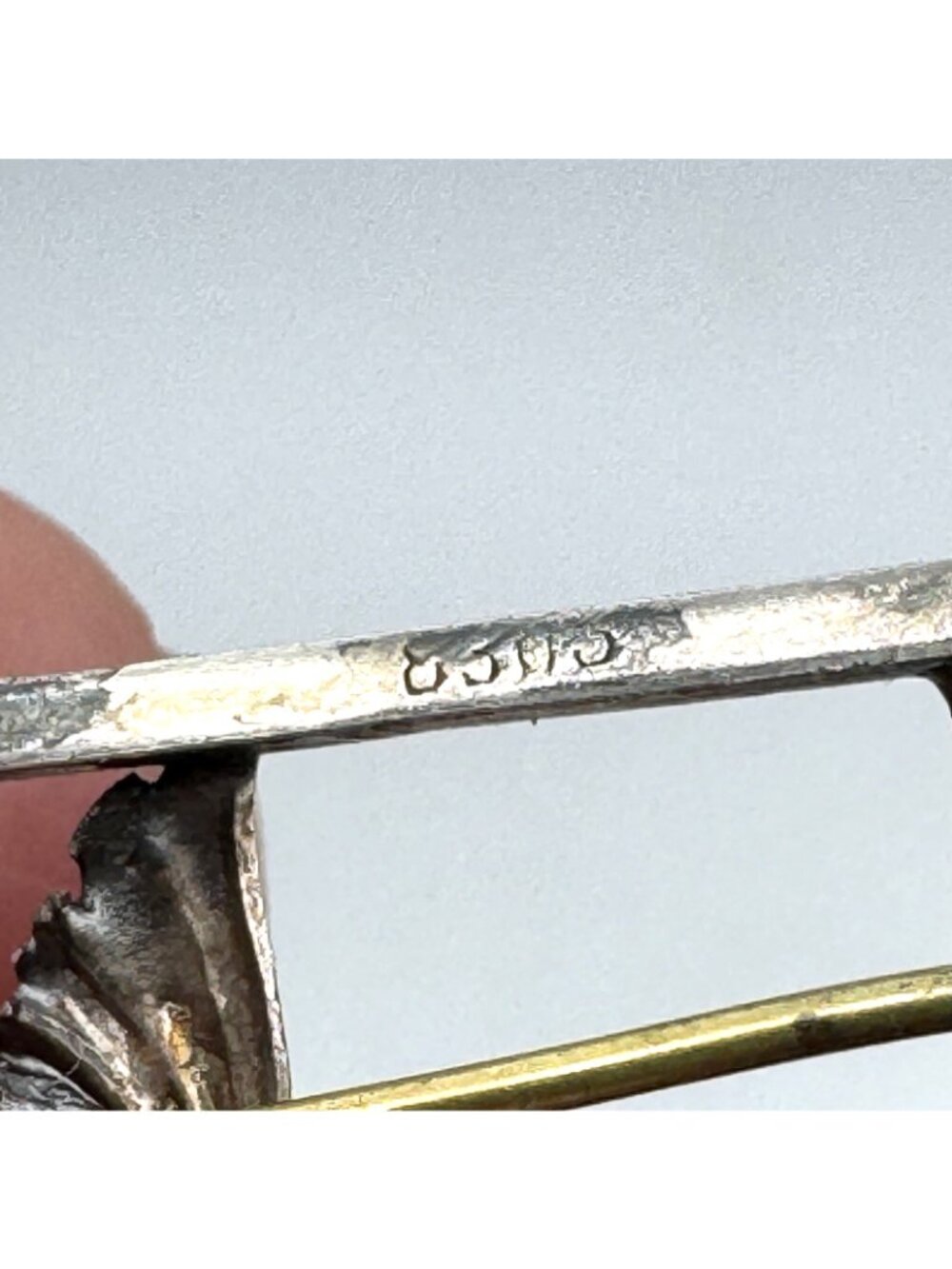 Danish Silver Doves Brooch Christian Veilskov 830S Repousse Vintage Mid-Century - Picture 7 of 16